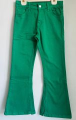 Kız Çocuk İspanyol Paça Jean Pantolon – Ayarlanabilir Bel, Yırtmaç Detaylı, Rahat Kalıp