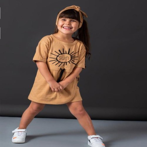 Kız Bebek Tarz Elbise | Ekru Şık Yazlık Model