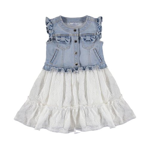 Kız Çocuk Denim Elbise