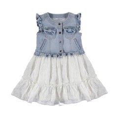 Kız Çocuk Denim Elbise