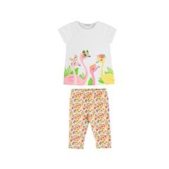 Flamingo Set | Kız Çocuk Kapri Tayt Takım