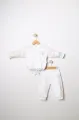 Body ve Pantolon Kız Bebek 2'li Set | Flamingo Desenli %100 Pamuklu