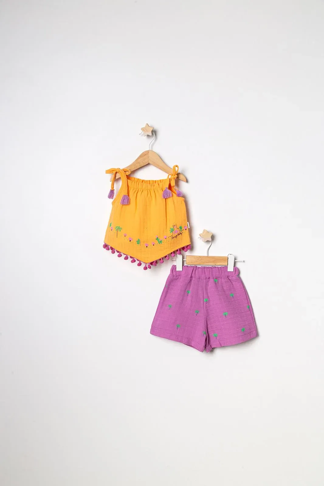 Kız Bebek Camel 2'li Takım Turuncu | Şık ve Rahat, %100 Pamuk