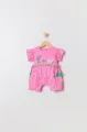 Pembe Camel Kısa Tulum Kız Bebek | %100 Pamuk, Şık ve Rahat