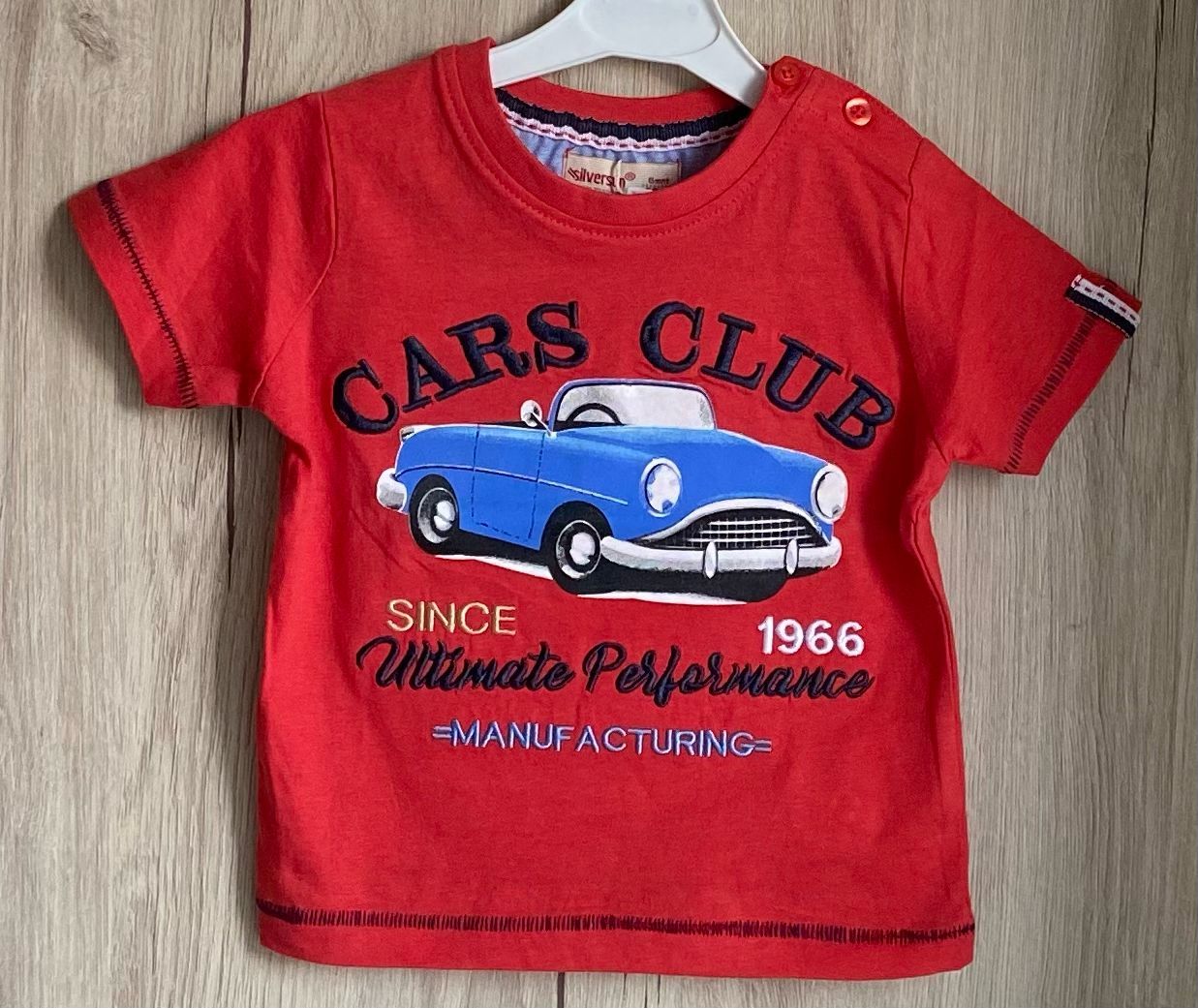 Bebek Cars Tişört | Kırmızı Nakışlı Model