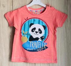 Bebek Panda Tişört | Coral Renk Sevimli Stil