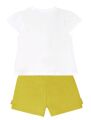 Muzip Kediler Fırfırlı Kız Çocuk T-shirt Şort Takım