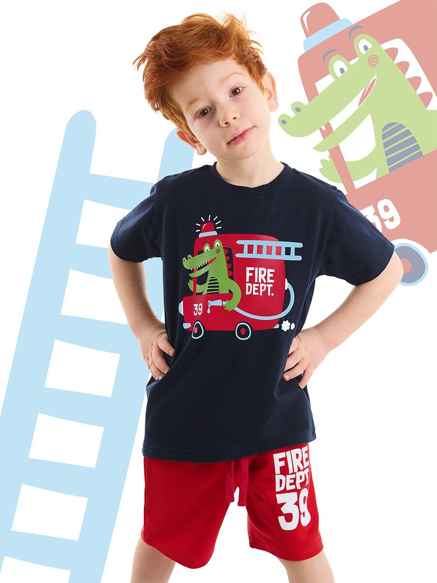 İtfayeci Timsah Erkek Çocuk T-shirt Şort Takım