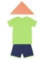 Erkek Çocuk 3D Yeşil Korsan T-shirt Şort Bandana Set