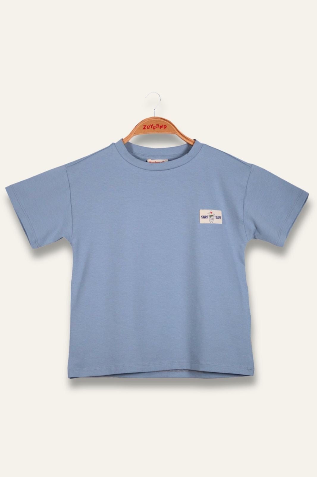 Erkek Çocuk Sörf Baskılı T-shirt – Mavi | Zeyland