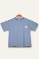 Erkek Çocuk Sörf Baskılı T-shirt – Mavi | Zeyland