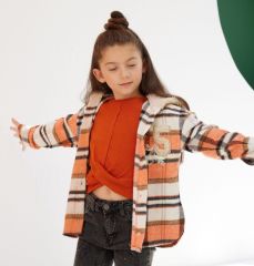 Kız Çocuk Oduncu Sweat Gömlek